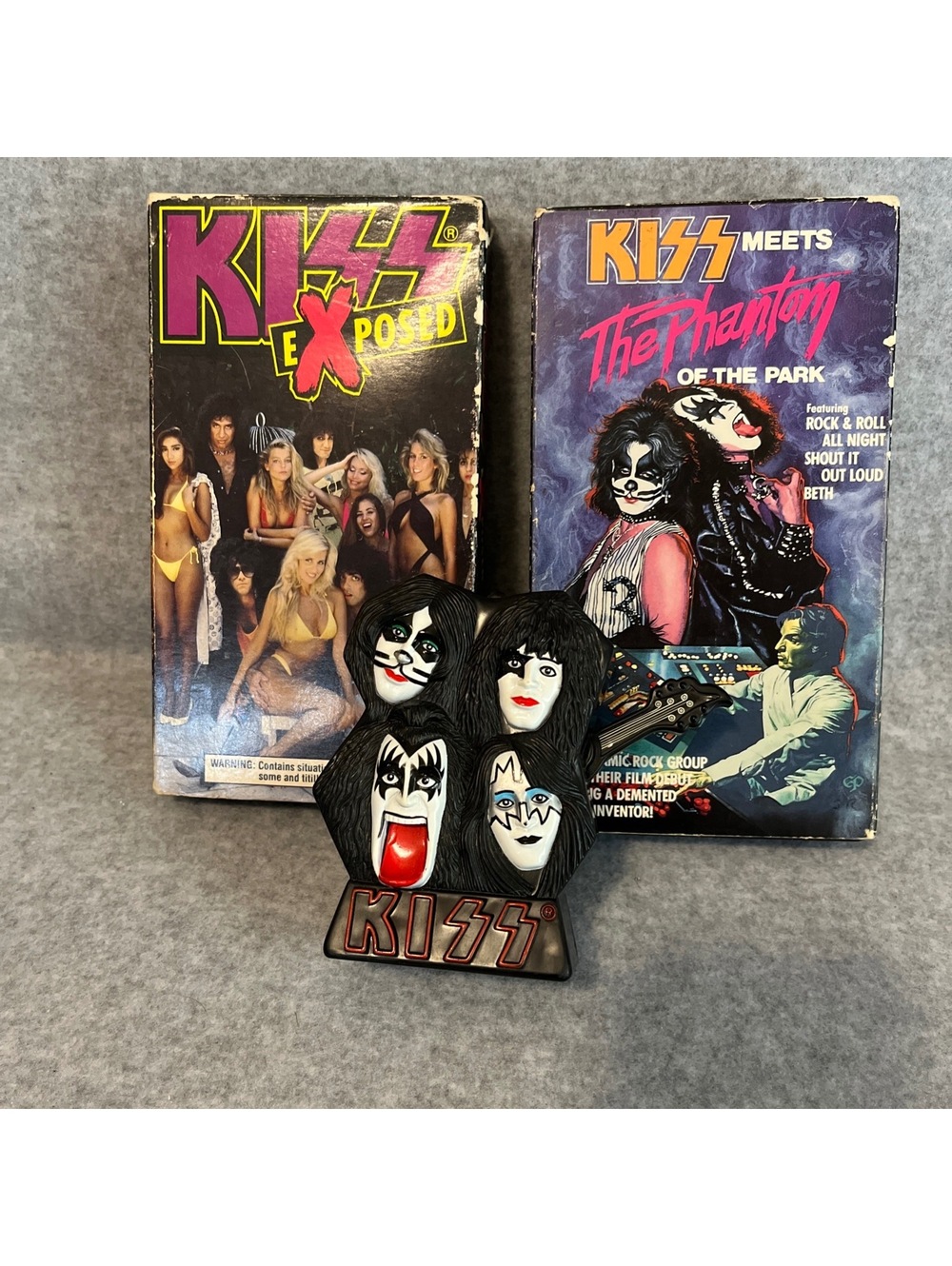 KISS VHS Lot of 2 with bonus candy dispenser